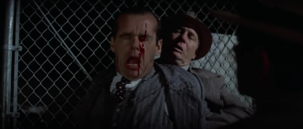 Practical effect of slicing Jack Nicholson's nose in Chinatown